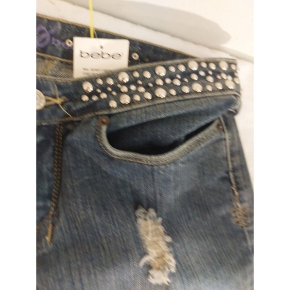 BEBE CHELSEA STD WASTBND P7 SIZE 27 JEANS $198 VALUE - Picture 2 of 11